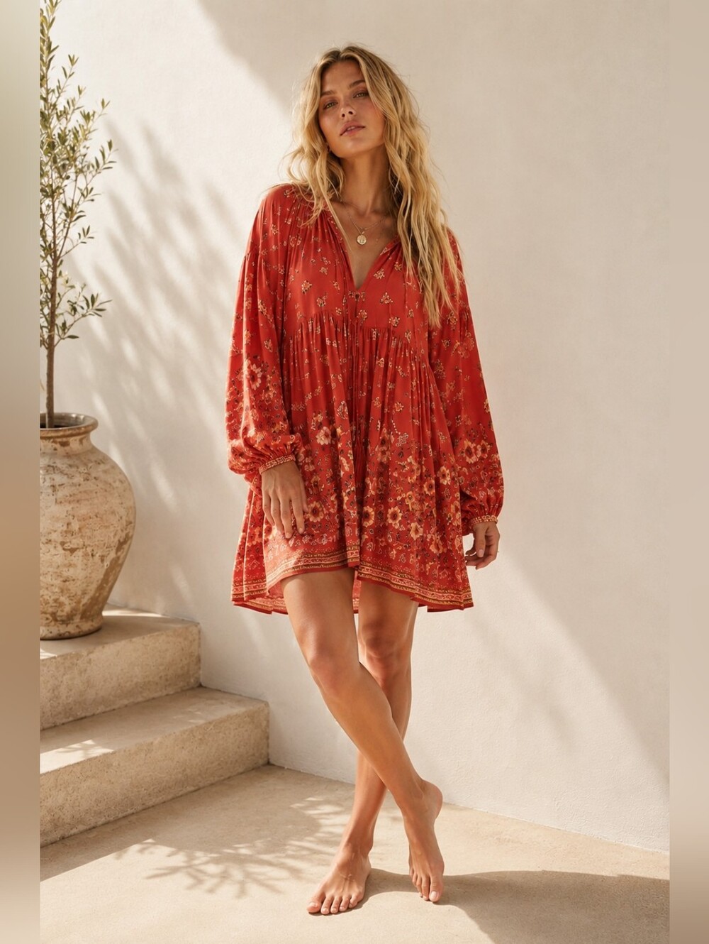 Spell & The Gypsy Joni Tunic Mini Dress - XS